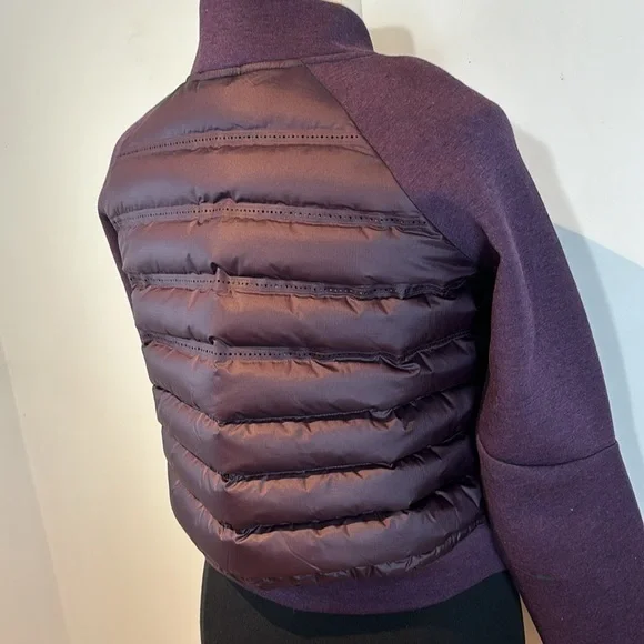 Nike Tech Womens Aeroloft 800 down-fill fleece purple Moto jacket medium BNWT - Picture 5 of 14